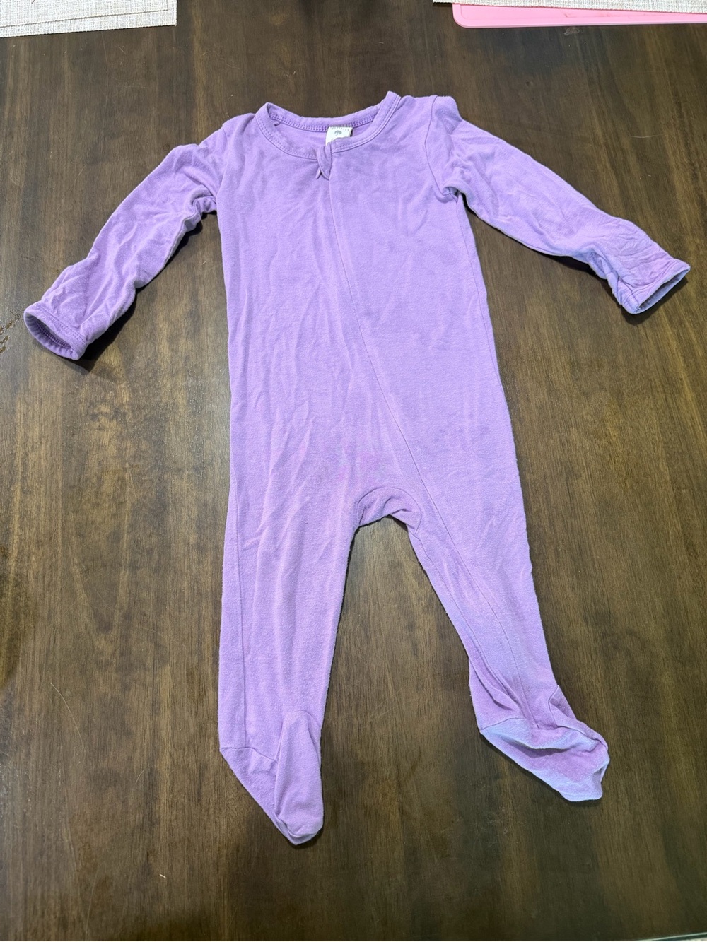 kate quinn Lavender Girls' Footed One-Piece Pajamas